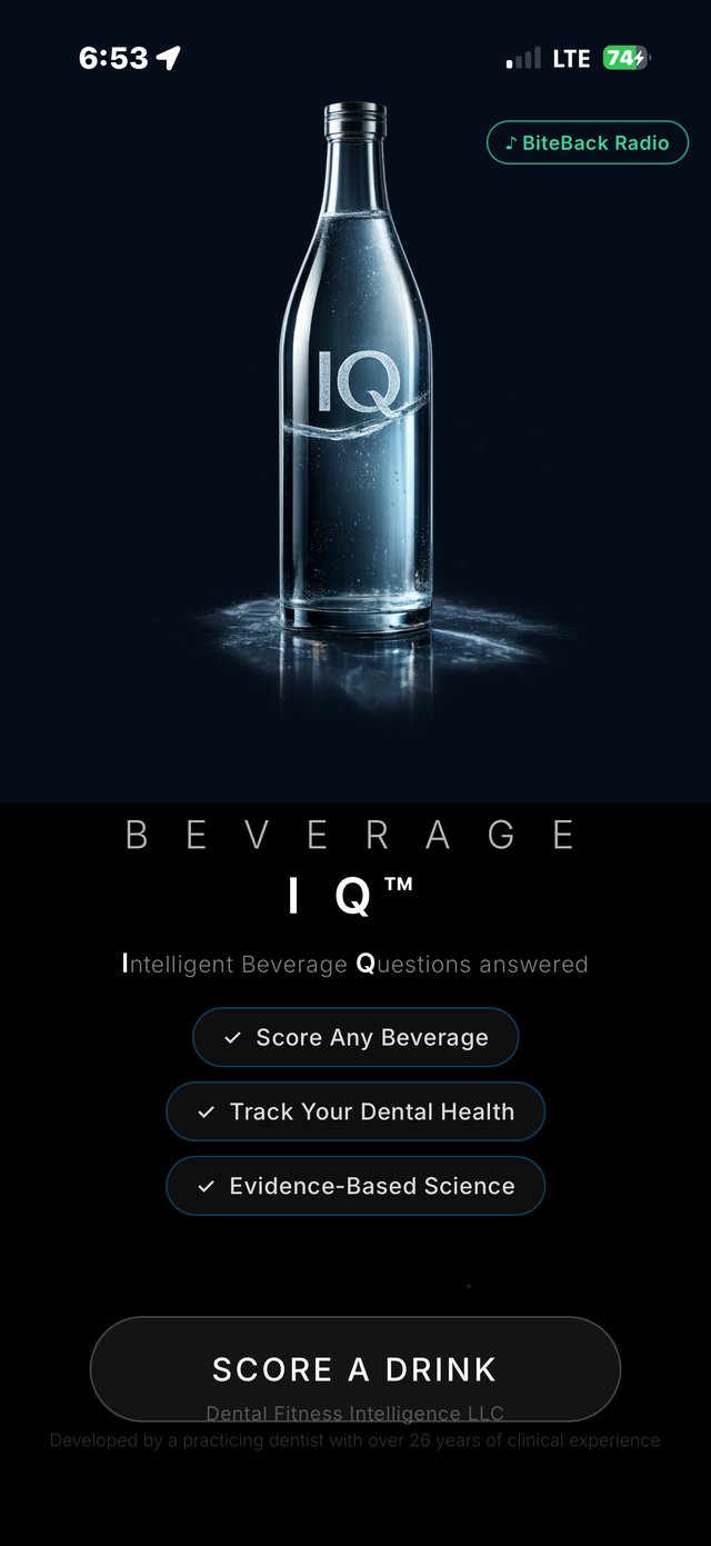 The BeverageIQ mobile app home screen with the Score a Drink button